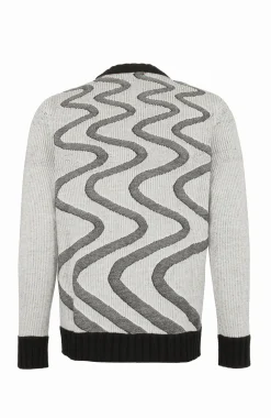 Kaprun Sweater mit Schneespuren Muster