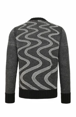 Kaprun Sweater mit Schneespuren Muster