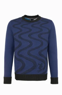 Kaprun Sweater mit Schneespuren Muster