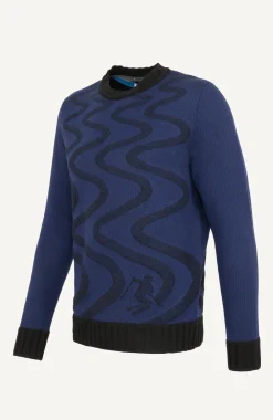 Kaprun Sweater mit Schneespuren Muster