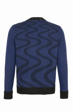Kaprun Sweater mit Schneespuren Muster