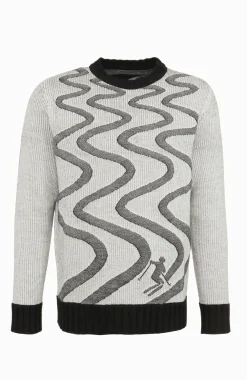 Kaprun Sweater mit Schneespuren Muster