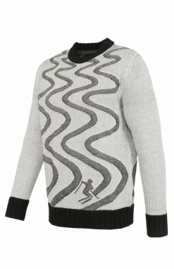 Kaprun Sweater mit Schneespuren Muster
