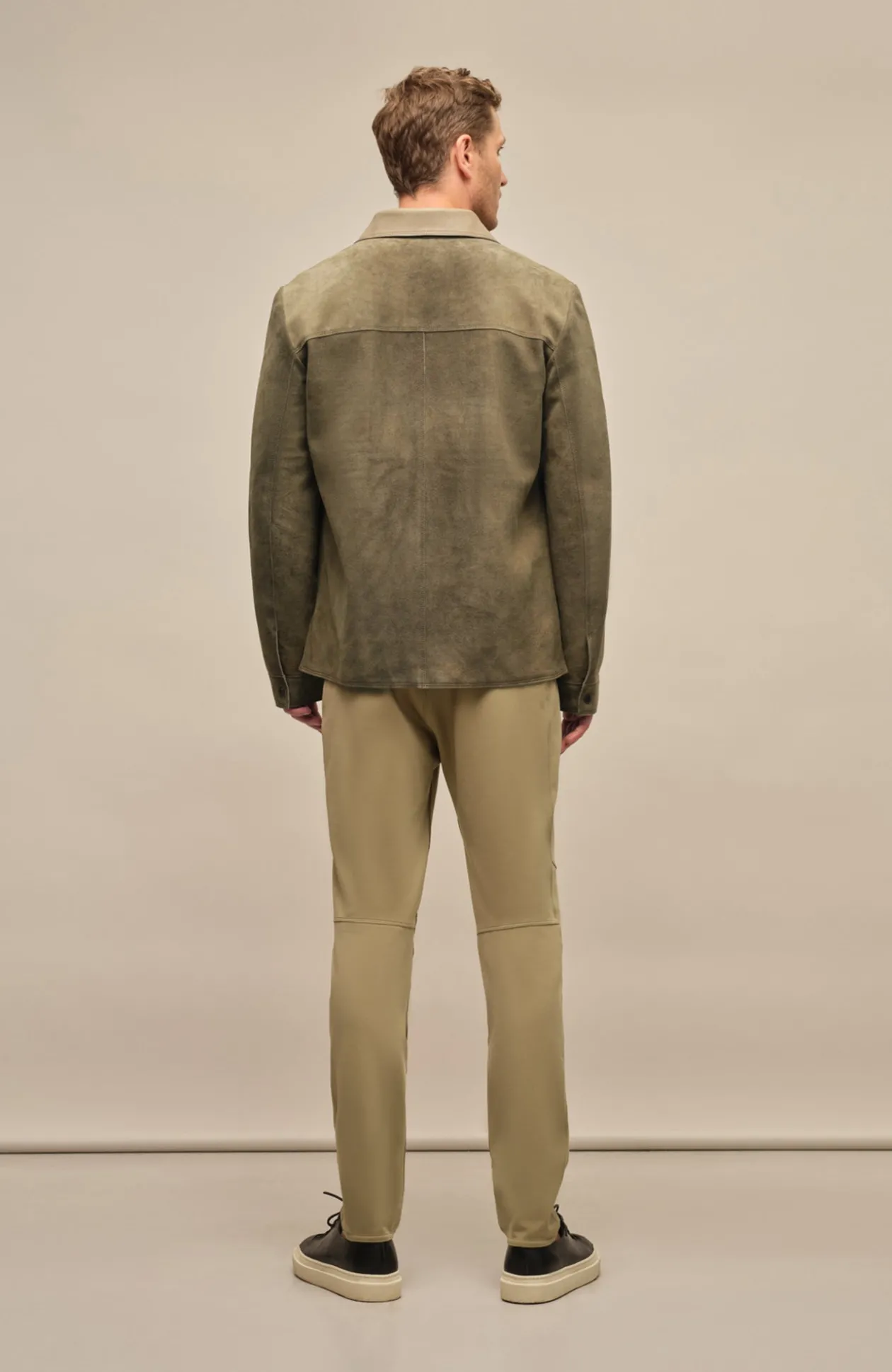 Luca Velour Leder Hemd