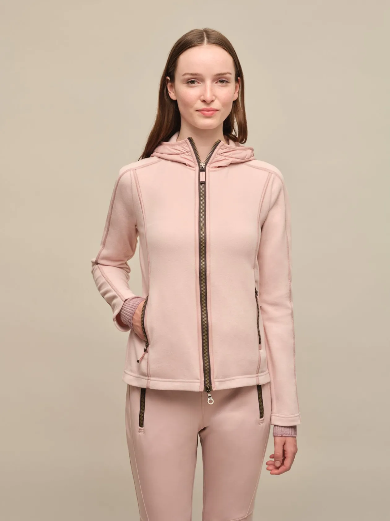 Rania Biodegradable Fleecejacke mit Kapuze
