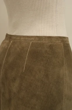 Sophia Vintage Leder Midi Rock