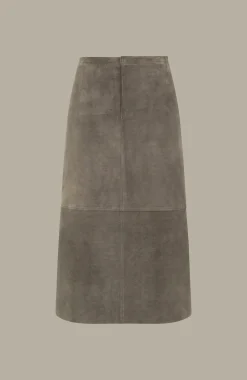 Sophia Vintage Leder Midi Rock