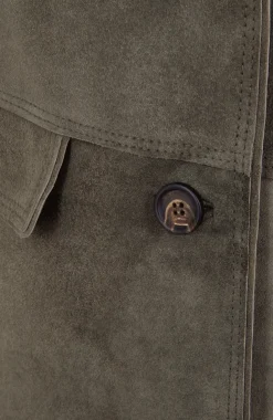 Viona Halbmantel aus Vintage Velours Leder